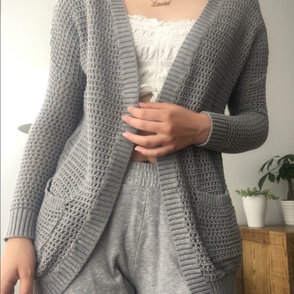 grey knitted cardigan - Picture 4 of 6